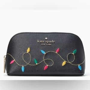Kate Spade Xmas Lights cosmetic bag